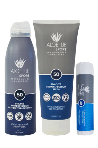 Aloe Up Sport Sunscreen SPF 50 Essential Pack