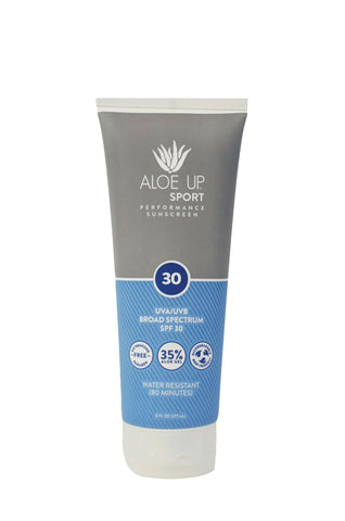 Aloe Up Sport Sunscreen Lotion SPF30, 177ml tube, Aloe Up Sun & Skin Care, Dunedin New Zealand